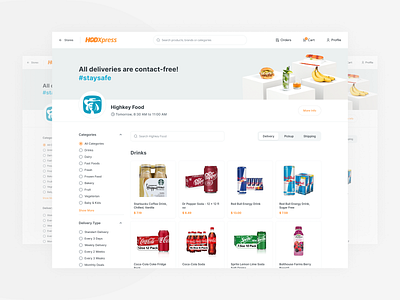 HODXpress Grocery & Delivery - Store Detail component cover design detail e commerce filter grocery header info marketplace modal product card product detail profile store ui user experience ux