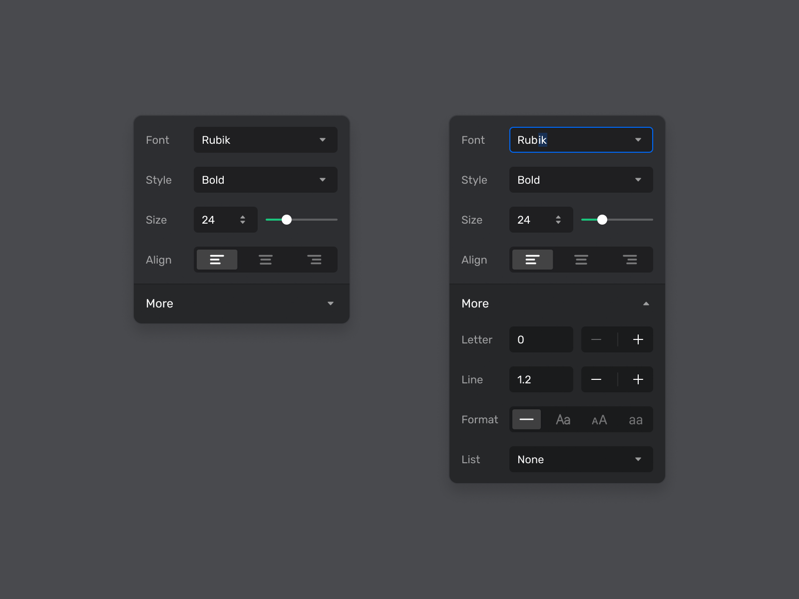 Create.Video | Text Edit Menu by Doruk Kavcıoğlu on Dribbble