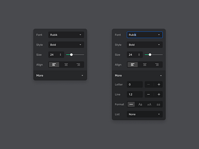 Create.Video | Text Edit Menu by Durmuş Kavcıoğlu on Dribbble