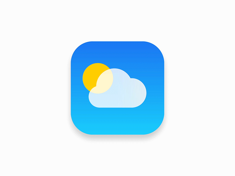 Apple Weather - Micro Interaction Icon animation app icon apple apple weather branding dark mode day design interaction interaction design ios ios 13 iphone 11 iphone 11 pro iphone x logo motion design night toggle switch weather