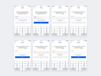 Wevent - Register with Phone Number design design style guide event event app flow chart form ios app mobile app mobile app design placeholder register register form sign in sign up survey ui design user experience user interface ux design wireframe