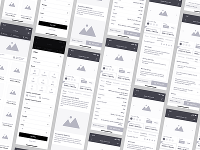 Vodafone Yanımda - E-Shop [ Mobile Application Wireframe ] cart design designathon e commerce app e shop invision studio ios iphone x mobile app mobile shop product detail sketch store app ui user experience ux vodafone vodafone freezone wireframe wireframe design