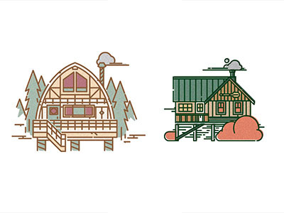 Cabin Series cabin cabins colorado cottage denver design designer graphic design home illustration illustrator mountains