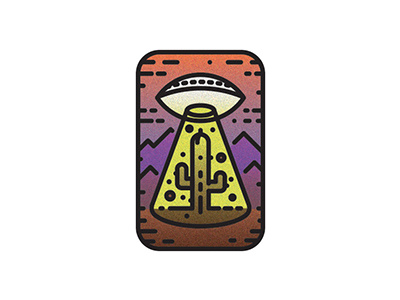 Nice Try alien aliens cactus desert design extra terrestrial flying saucer graphic design illustration illustrator ufo