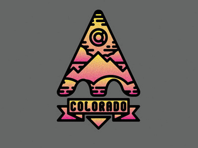 Colorado Native arrowhead colorado colorado flag graphic design illustration logo logo design logotype mountains native sky usa