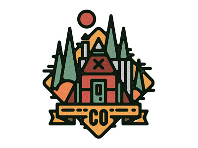 House Colorado adventure cabin colorado denver graphic design icon icon design logo logo design logotype outdoors pines