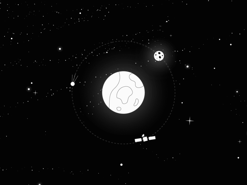 Space animation illustration