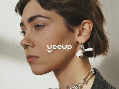 Yeeup logo airpods brand design brand identity branding design logo logotype minimalism music party typography y yeeup