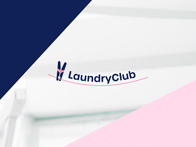 Laundry Club Logo brand design brand identity branding club design icon illustration laundry logo logotype minimalism panties peg