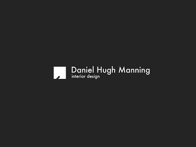 Logo Daniel Hugh Manning - Interior designer architechture branding interior logo minimalism negative space simple