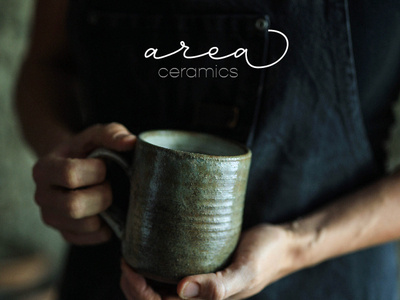 area ceramics script logo