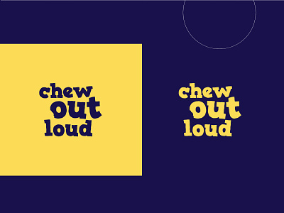 Chew out loud - Logo for a food blogger