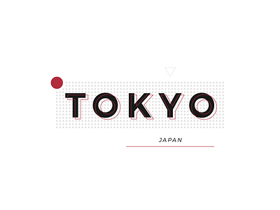 Tokyo abstract clean design geometric japan minimalism modern simple tokyo travel type typography