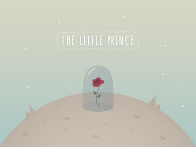 The Little Prince design illustration love minimalism planet rose simple space stars the little prince