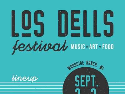 Los Dells Festival clean design festival layout minimalism music poster print simple typography