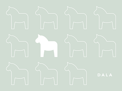 Dala II branding clean design horse identity illustration logo minimalism neutral pattern scandinavian swedish