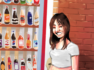 Slowstagram girl illustration photoshop pop soda