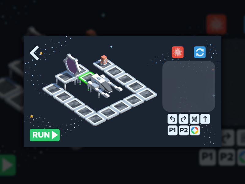 Nova Game babel screen mobile ux ui app programming kids run space game