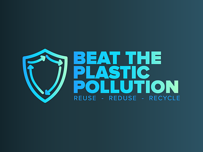 Beat The Plastic Pollution | United Nations Camp 2d beat blue branding gradient logo plastic pollution recycle reduse reuse