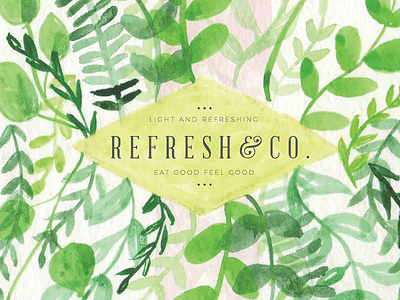 Refresh & Co. healthy leaves refresh watercoloring