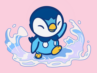 Piplup pokémon piplup water pink fun