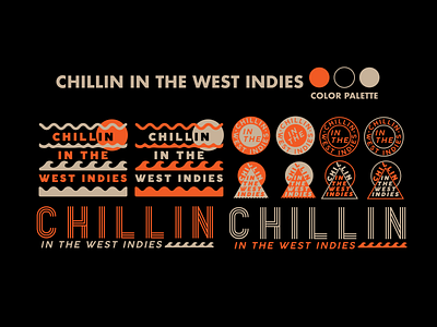 Chillin in the West Indies apparel design branding design flat illustration logo typography vector