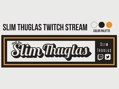 Slim Thuglas branding design flat illustration logo twitch typography vector web