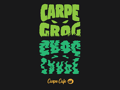 Carpe Grog branding coffee design flat illustration typography vector