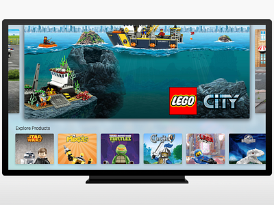 LEGO Apple TV App - Home screen Pixel Dribbble