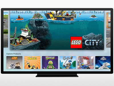 LEGO Apple TV App - Home screen apple catalog concept lego tv