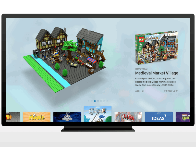 Lego Apple Tv Set Details after effects apple catalog cinema4d concept lego tv