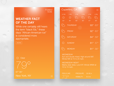 Funny or Die Weather app apple humor ios mobile weather