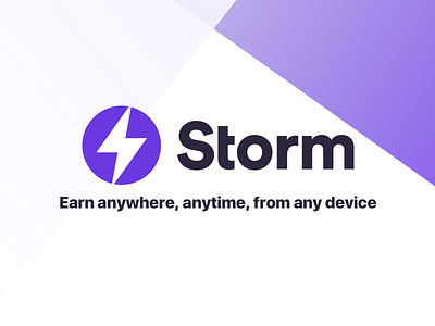 Storm Logo branding crypto cryptocurrency identity logo purple violet