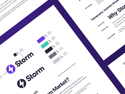 Storm Identity System branding crypto cryptocurrency design system identity logo purple teal typogaphy violet