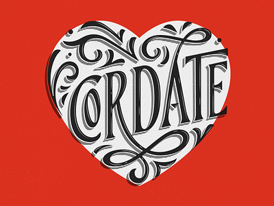 Cordate digital digitalart draw drawing flourishes handlettering heart shape illustration letterer lettering swashes typogaphy vector word