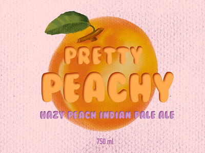 Peachy Home Brew Beer Brand beer branding homebrew ipa