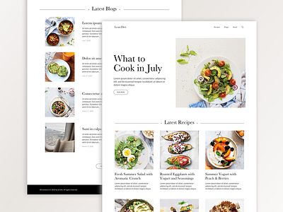 Food Blog blog branding food food and drink foodie foodies healthy lean ui uiux