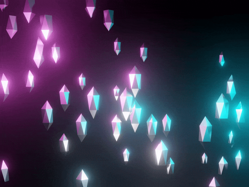Crystals 3d animation creative crystal design