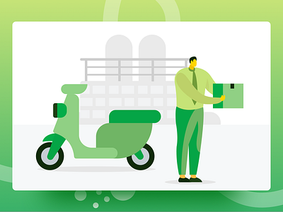 Your Delivery Is Ready bike bike delivery bike man bikecycle delivery business delivery delivery service illustration isometric online delivery road service
