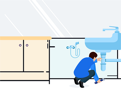 Plumber Service character creative design handy man illustration kitchen plumber plumbing professional service service man service man vector worker