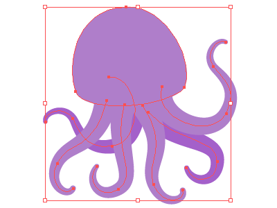 I am rejected mnml octopus purple rejected softfacade vector wip