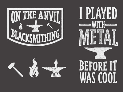 On The Anvil Blacksmithing anvil blacksmith branding fire logo steel