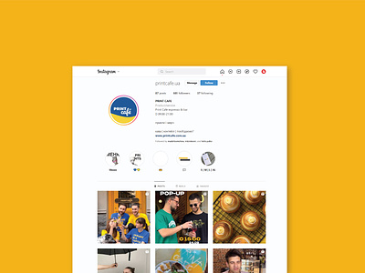 Print Café | Content Strategy branding content strategy design instagram ui