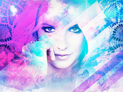 Like an Alien blue britney britney spears digital art manipulation photography photoshop purple retouching space