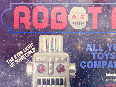 Robot Bob 3000! robot photoshop photography typography vintage retro lol humor logo space futuristic 80s illustration 70s