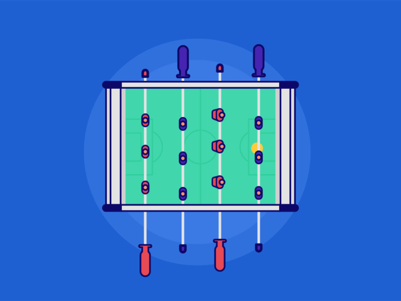 F•R•I•E•N•D•S Challenge GIF #4 2d animation daily design flat foosball friends gif graphic icon illustration vector