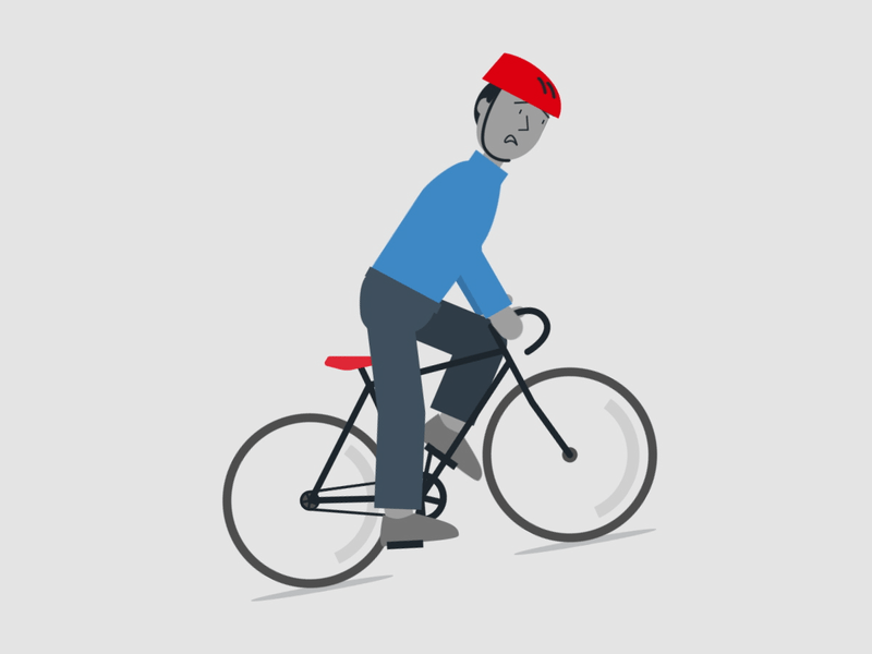 Uphill Struggle animation bicycle bike car free character character animation cycling cyclist motion rider uphill struggle