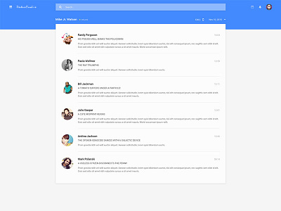 Messages List chat list material design messages search