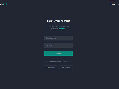 Sign Form auth form sign social
