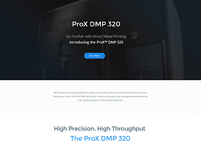 ProxDMP Landing dark homepage landing page ui white